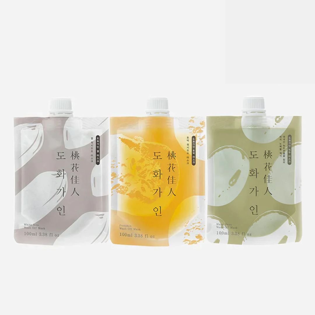 House of Dohwa Wash Off Mask Pack Set (Rice+Pumpkin+Mungbean)